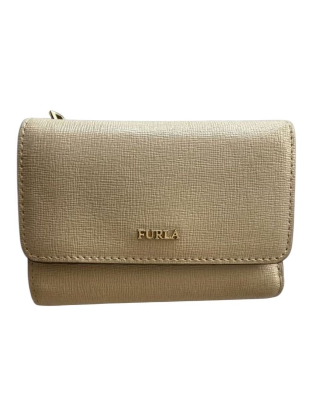 Furla Trifold Wallet Leather Bifold Wallet One Size Beige